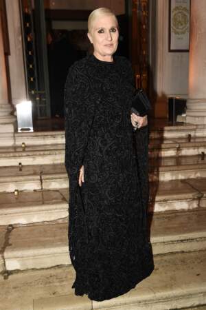 Maria Grazia Chiuri arrive au dîner de gala organisé par Dior pour célébrer l'ouverture de la 59e Biennale d'art à Venise, le samedi 23 avril.