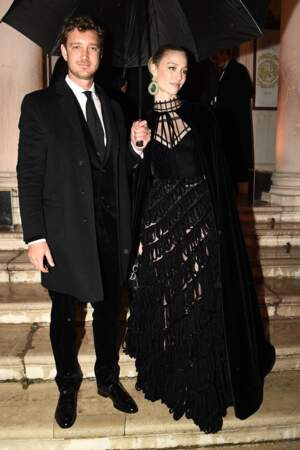 Pierre Casiraghi et sa femme Béatrice Borroméo  ultra-glamour lors du dîner de gala organisé par Dior dans le cadre de la 59 ème Biennale d'art de Venise, le samedi 23 avril 2022.