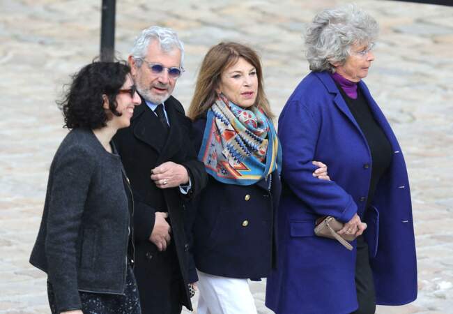 Lors de l'hommage national rendu à Michel Bouquet étaient présents Michel Boujenah, Nicole Calfan et Jacqueline Franjou, à Paris le 27 avril 2022