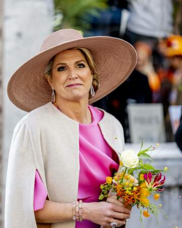 La reine Maxima des Pays-Bas plus élégante que jamais à Maastricht, ce 27 avril 2022.