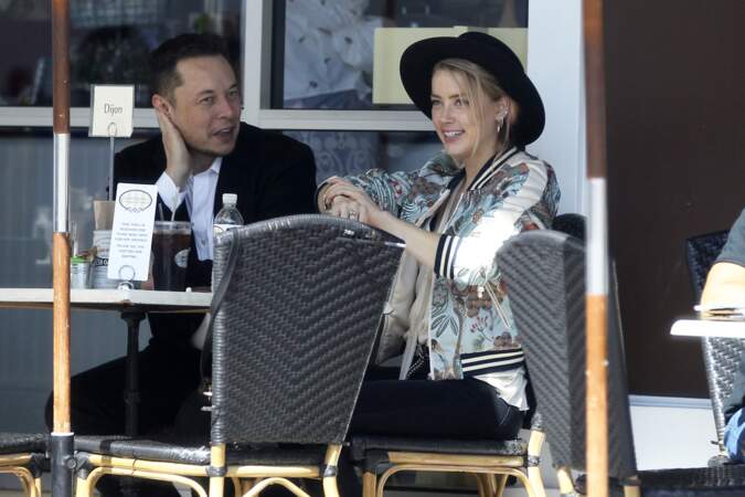 Amber Heard et Elon Musk en 2017