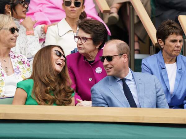 Le prince William et Kate Middleton assistant au  tournoi de tennis de Wimbledon au All England Lawn Tennis and Croquet Club à Londres, Royaume Uni, le 10 juillet 2021.