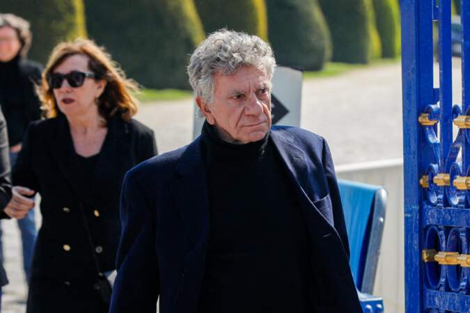 Patrick Chauvel à la sortie de l'hommage funèbre à Jacques Perrin aux Invalides à Paris, le 29 avril 2022