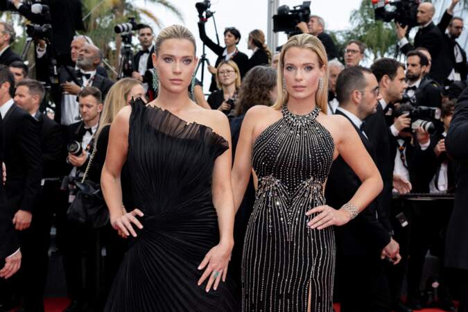 Lady Amelia Spencer et Lady Eliza Spencer en robe Alberta Ferretti au festival de Cannes le 18 mai 2022