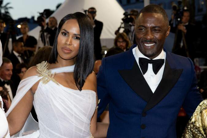 Idris Elba accompagné par sa femme sur le tapis rouge à Cannes, le 20 mai 