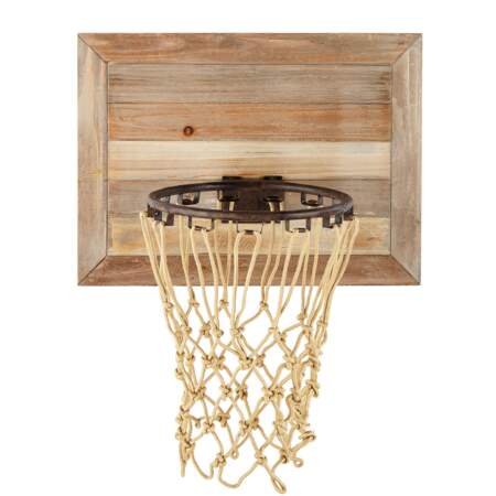 Panier de basket Detroit en bois et métal, Maisons du Monde, 64,99€