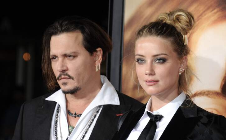 Amber Heard et Johnny Depp, en 2015, pour la première de The Danish Girl, à Los Angeles (États-Unis)