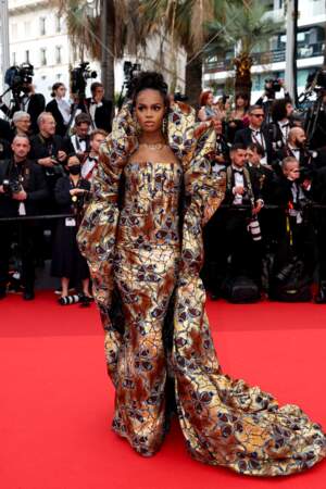 Didi Stone et sa robe version "couette" Vlisco à Cannes 2022. 