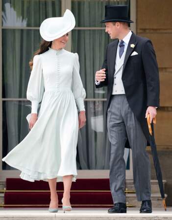 Le prince William et Kate Middleton lors d'une Royal Garden Party à Buckingham Palace à Londres, le 25 mai 2022