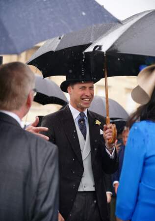 Le prince William très chic pour une Royal Garden Party au palais de Buckingham à Londres, le 25 mai 2022