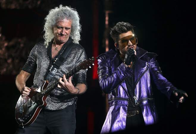 Le groupe Queen (Brian May et Roger Meddows) + Adam Lambert 