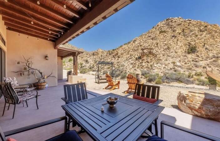 La villa qu'Amber Heard aurait vendue dans la vallée d'Yucca, dans le désert californien de Mojave, face aux collines