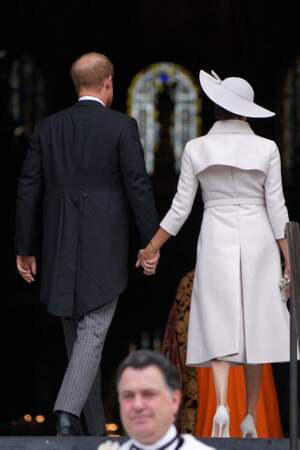 Le prince Harry et son épouse Meghan Markle très élégant pour leur apparition à la messe du jubilé, célébrée à la cathédrale Saint-Paul de Londres, le 3 juin 2022