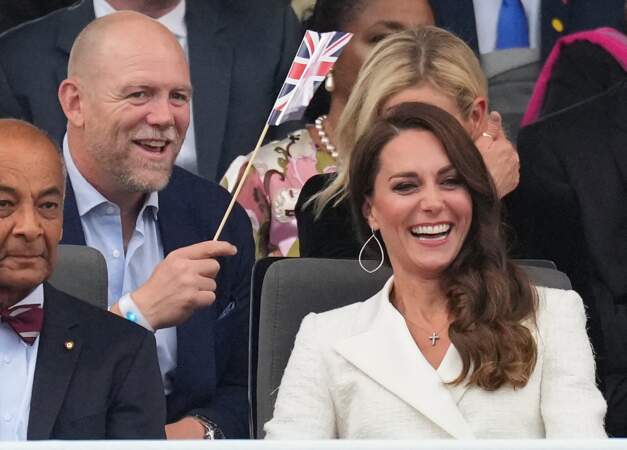 Kate Middleton amusée par les chamailleries de Zara Tindall et du jeune George, le 4 juin 2022