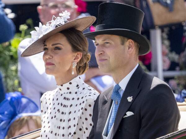 Kate Middleton et William sont arrivés en carrosse au Royal Ascot le 17 juin 2022. 
