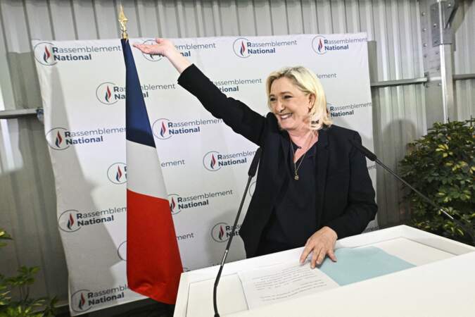 Marine Le Pen victorieuse le soir du second tour des élections législatives, le 19 juin 2022