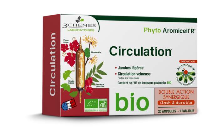 Phyto Aromicell'R Circulation Bio 20 ampoules, Les 3 Chênes, 16,90€ en (para)pharmacies 
