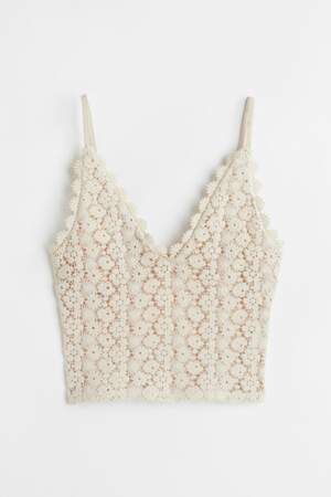 Lace cropped top, H&M, 19,99€