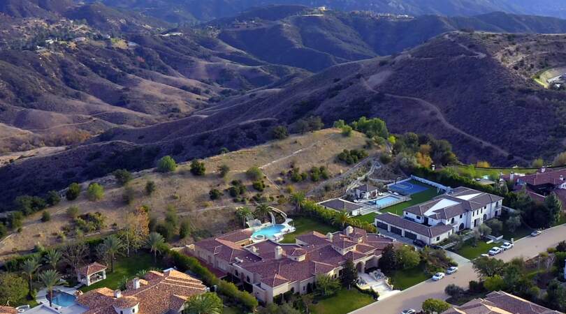 Vue aérienne de la nouvelle villa de Britney Spears