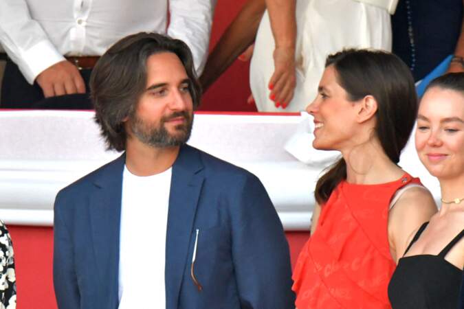 Dimitri Rassam et sa femme Charlotte Casiraghi au Jumping International de Monaco le 1er juillet 2022.