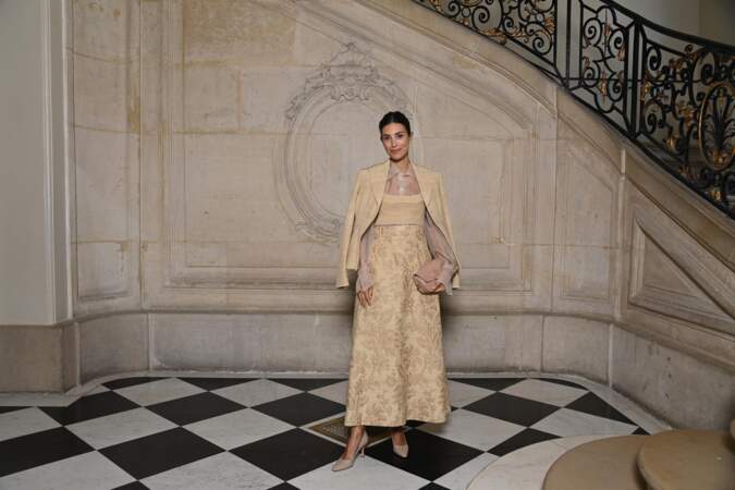 Alessandra de Osma au front row du défilé Dior  - collection automne-hiver Haute-Couture 2022-2023, le 4 juillet 2022.