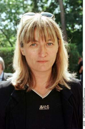 Christine Bravo lors de la conférence de presse de France Télévision, à Paris en1998