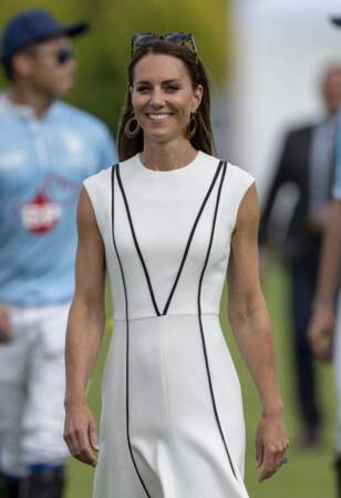 Kate Middleton et sa robe sans manches Emilia Wickstead à Windsor le 6 juillet 2022
