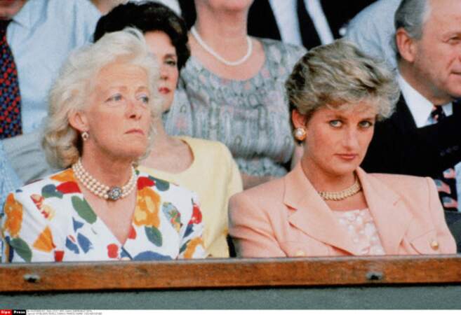 Princesse Diana et sa mère à Wimbledon.