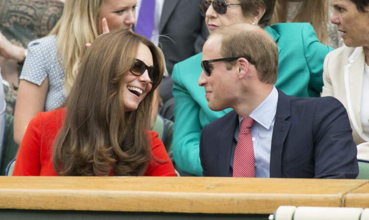 Le prince William et Kate Middleton au tournoi de tennis de Wimbledon le 8 juillet 2015.