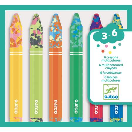 6 Crayon multicouleurs, DJECO,  7€50