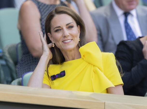 La duchesse de Cambridge, lors de la finale féminine de Wimbledon à Londres, au Royaume-Uni, le 9 juillet 2022.