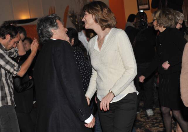 Jean Louis Borloo et sa femme Beatrice Schonberg celebrent l'anniversaire de Chantal Lauby lors du festival 2 cinéma de Valenciennes, le 23 mars 2013.