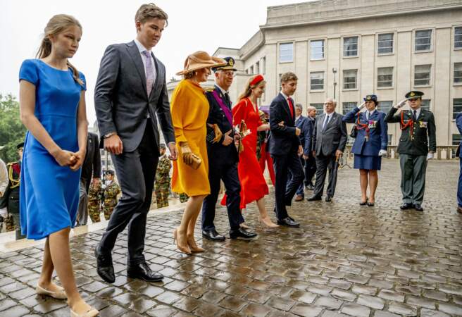 La famille royale belge assiste à une messe lors de la fête nationale à Bruxelles. 