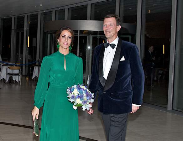Le prince Joachim de Danemark et la princesse Marie assistent à un gala en l'honneur du centenaire de l'indépendance de l'Islande à Copenhague le 11 octobre 2018.