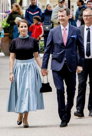 Le prince Joachim et la princesse Marie de Danemark à l'occasion de la célébration du 50ème anniversaire du gouvernement de la reine Margrethe de Danemark à Copenhague le 21 mai 2022.
