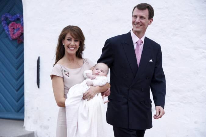 Le prince Joachim et la princesse Marie au baptême de la princesse Athena à Mogeltonder le 20 mai 2012.