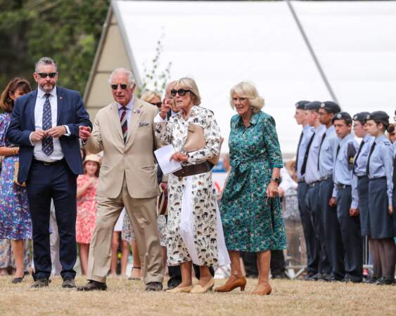 Le prince Charles et sa femme, Camilla Parker-Bowles, duchesse de Cornouailles, ont apprécié cette journée ensoleillée au Sandringham Flower Show (Royaume-Uni), le 27 juillet 2022