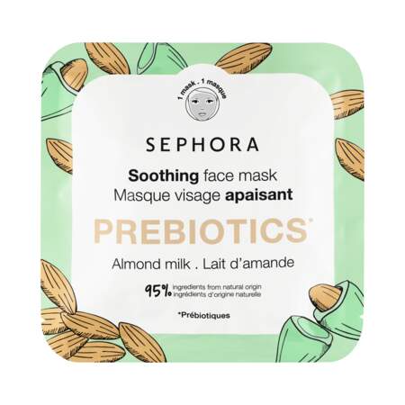 Masque Prebiotics Visage apaisant de Sephora, 3,99€ chez Sephora disponible début Septembre.