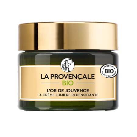 La Crème Lumière Redensifiante L’Or de Jouvence de La Provençale, 13,90 € les 50 ml (disponible en septembre 2022)