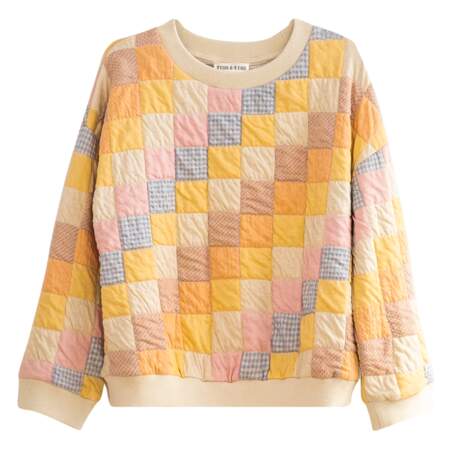 Sweater Pink Patchwork, Fish & Kids chez Smallable, 60€