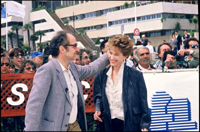 Nathalie Baye et Jean-Luc Godard 