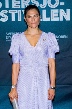 La princesse Victoria de Suède honore de sa présence le festival de la mer Baltique à Stockholm (Suède) le 25 août 2022
