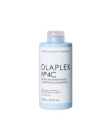 4C Bond MaintenanceTM Clarifying Shampoo vegan sans sulfate, silicone et paraben, Olaplex, 29,50€ les 250mL sur le nouvel e-shop Olaplex France, Sephora et salons de coiffure