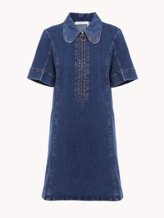 Mini robe en denim signature de coton biologique, See By Chloé, 360€