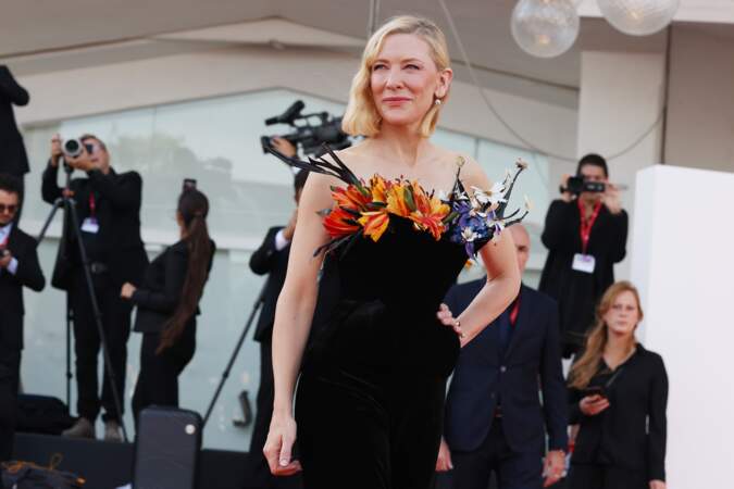 Cate Blanchett ultra-glamour sur le tapis rouge de Tar à la 79e édition de la Mostra de Venise (Italie), le 1er septembre 2O22