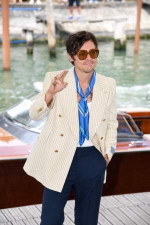 Harry Styles arrive au Lido lors de la 79ème édition du festival international du film de Venise, le 5 septembre 2022