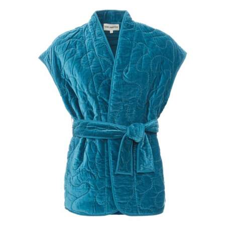 Kimono matelassé Sirva sans manches velours, Virginie de Vinster chez Smallable, 286€