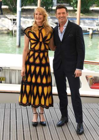 Laura Dern et Hugh Jackman - Les célébrités arrivent au Lido lors du 79 ème festival international du film de Venise. Le 7 septembre 2022.
