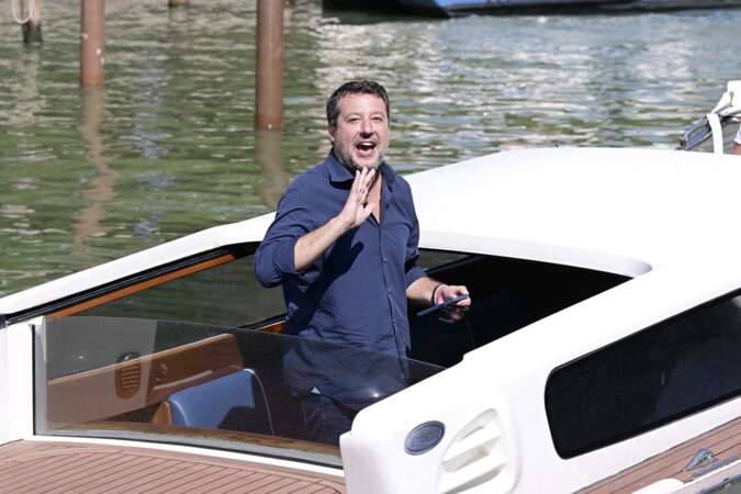 Matteo Salvini à son arrivée au Lido lors de la 79ème édition du Festival International du Film de Venise. Le 7 septembre 2022