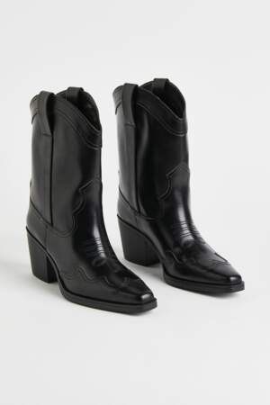 Boots en similicuir, H&M, 49,99€